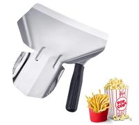 Westmark Pala para palomitas de maíz/patatas fritas, Diestros, Tamaño de la pala: aprox. 20 x 12 cm, Longitud: 23 cm, Acero inoxidable/plástico, Plata/negro, 91282270