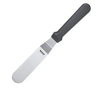 Westmark Paleta angular profesional de respostería, Angulada, Flexible, Tamaño de la hoja: 3 x 10 cm, Longitud: 25 cm, Acero inoxidable/plástico, Master Line, Negro/plateado, 31252270