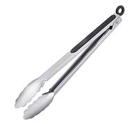 Westmark Pinzas para barbacoa + pinzas para servir, Con asas de acero inoxidable y empuñaduras de goma, Longitud: 35 cm, Acero inoxidable/Plástico, Classic Spezial Maxi, Plateado/Negro, 16252270
