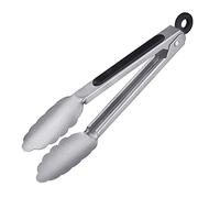 Westmark Pinzas para barbacoa + pinzas para servir, Con brazos de acero inoxidable y mangos engomados, Longitud: 20 cm, Acero inoxidable/plástico, Classic Special Mini, Plateado/Negro, 16232270
