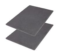 Westmark Pizarra Natural/Platos para Servir, 2 Piezas, rectangulares, con protección contra arañazos, Superficie 40 x 30 cm Cada uno, Pizarra, Tapas y Friends, Antracita, 693422E3