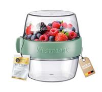 Westmark pocket box Maxi, práctico recipiente para preparar comidas para llevar, ideal para yogures, frutas, verduras, aperitivos, 700 ml (2 x 350 ml), sin BPA, menta verde
