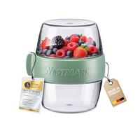 Westmark pocket box Mini, práctico recipiente para preparar comidas para llevar, ideal para yogures, frutas, verduras, aperitivos, 400 ml (2 x 200 ml), sin BPA, menta verde