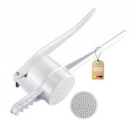 Westmark Prensa para pasta / patatas, Con agujeros redondos, Aluminio fundido a presión, Longitud: 41 cm, Spätzlepress, Blanco, 6110223W