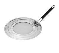 Westmark Protector contra salpicaduras, Para ollas y sartenes de Ø 20, 24 y 28 cm, Mango con aislamiento térmico, Acero inoxidable, Exclusiv, Plateado/Negro, 12192270