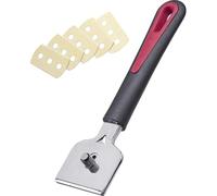 Westmark Rasqueta para vitrocerámica y limpieza, con 5 cuchillas de limpieza, acero y plástico, galantán, negro/rojo/plata, 29192270