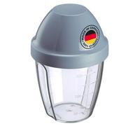 Westmark recipiente/shaker con disco mezclador extraíble, capacidad: 0,25 l, altura: 12,8 cm, plástico, sin BPA, Mix-Ei, color: transparente/azul, 3089227B