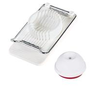 Westmark Separador de huevos tradicional y picadora de huevos. Separador de huevos clásico para cortar sin esfuerzo, con bloqueo de seguridad, preparación rápida y corte limpio, color plateado