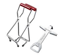 Westmark Set, 1 abrebotellas + 1 levantavasos, Plástico/acero de calidad, Vacumex, plateado/rojo, 105322E6