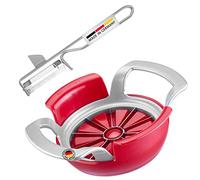 Westmark Set cortador de manzanas y peras, 2 unidades, Cortador de manzanas y peras + Pelador, Acero inoxidable/acero/aluminio/plástico, Plateado/Rojo, 511122E6