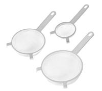 Westmark Set de coladores 3 piezas, Colador de té 8 cm, Colador doméstico ø 14 cm + ø 18 cm, Spezial, Plástico, Blanco, 128722E6