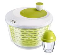 Westmark Set de ensalad: 1 ensaladera, 4, 4 L + 1 Agitador, 0, 25 l, Plástico, Sin BPA, Spinderella, Color: Transparente/Blanco/Verde, 243022E7