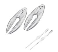 Westmark Set de langosta , 4 piezas, 2 tenazas, Cracky + 2 Tenedores, Aluminio con revestimiento apto para alimentos/acero inoxidable, Plateado, 660022E6