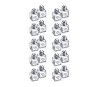 Westmark Set de mini especieros, 10 juegos de 2 piezas, Capacidad: 10 ml cada uno, Acero inoxidable/vidrio, Plata/transparente, 630722E2