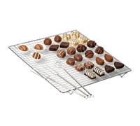 Westmark Set para decoración de bombones, 4 piezas, 2 tenedores de praliné,1 espiral de praliné,1 rejilla de goteo, Incl. Libro de recetas, Acero/acero inoxidable, Plateado, 31472260