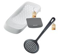 Westmark Set para pasta (Spätzle), 2 unidades, 1 Prensa para pasta con rascador flexible, Spatzl + 1 cazo, Gentle, ABS/PA, Blanco/Gris/Negro, 611322E6