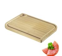 Westmark Tabla de cortar - tabla de cortar de madera con ranura para cortar fácilmente los alimentos - bambú, 33 x 23 cm