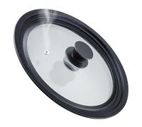 Westmark Tapa Universal con Borde de Silicona, Versátil para Ollas y Sartenes de 16 a 20 cm ø, Vidrio Resistente al Calor, 215 × 215 × 48 mm