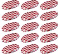 Westmark Tapas de rosca para tarros de conservas, redondas, diámetro de 66 mm, 15 unidades, color rojo y blanco, 409622E3