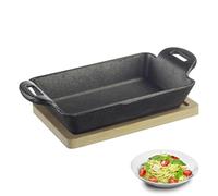 Westmark Tazón para servir Tapas + Friends - cazuela pequeña de hierro fundido con tapa, apta para todo tipo de cocinas, incluidas inducción y grill, in sterilla - hierro, 300 ml