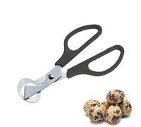Westmark Tijeras para huevos de codorniz 1 pieza, Tijeras de cocina para huevos de codorniz, Abridor preciso de cáscaras de huevo de acero inoxidable, Negro/Plata