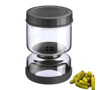 Westmark Vaso escurridor 1 pieza, Vaso multifuncional para kimchi y pepinos para escurrir y servir, transparente/negro, 750 ml