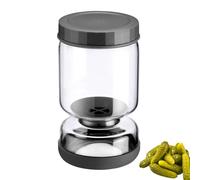 Westmark Vaso escurridor 1 pieza, Vaso multifuncional para kimchi y pepinos para escurrir y servir, transparente/negro, 900 ml