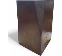 WestTree, bloque de madera de roble, color tabaco, 20x20x95 cm. Bloque macizo de roble, pieza de madera, columna de madera