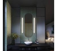 Wever & Ducré Lighting WEVER & DUCRÉ & Aplique de pared LED Mirba 3.0 negro/blanco 91 cm IP44
