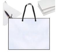 Wezalget Bolsas Para Material De Arte | Bolsa de Almacenamiento de Pósteres 48 X 63 cm con Asa y Cremallera,Carpeta Transparente, Maletín de Almacenamiento para Obras de Arte, Documentos, Fotografías,