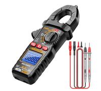 Wezalget Pinza Amperimétrica - Medidor de Corriente AC | 6000 Cuentas Pinza Amperimétrica Multifuncional con Función de Linterna y Luz Trasera para Voltaje CA/CC, Corriente, Temperatura, Capacitancia