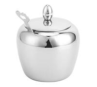 WGFOIP Azucarero de Acero Inoxidable 304 con Cuchara para Labios, Cocina Duradera, Esencial para el Hogar, Cafetería y Restaurante, 8,5 Cm
