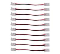 WGFOIP Conector para Tira de LED COB, Doble Cabezal, Calidad, 2 Pines para una Fácil Instalación en el Hogar y la Oficina, 10 Uds.