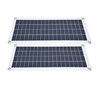 WGFOIP Juego de Cargador Solar Portátil de 2x10 W, Salidas USB Duales para Acampar, Senderismo, Uso de Emergencia, Monocristalino Ligero