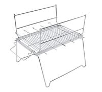 WGFOIP Parrilla de Acero Inoxidable para Campamento, Parrilla de Barbacoa Portátil Ligera para Acampar, Playa, Senderismo, 5 Unidades