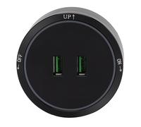WGFOIP Zócalo de la Pista del Poder, Mercado USB 180-250V del Soporte Superficial con 2 Puertos USB para el Gabinete de Cocina Casero