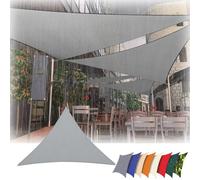 WGQR Toldo Vela de Sombra Impermeable 3x3x2m,Triangular Toldos Parasol con Protección Solar de Bloqueo UV 95%,Lona de Sombra de Sol para Patio,Jardín, Pergola, Terraza