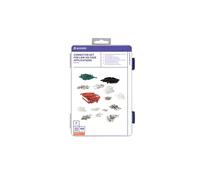 Whadda Kit de Terminales Eléctricos para Baja Tensión con Tubos Termorretráctiles y Organizador de Plástico