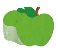 Whaline 100 servilletas de papel desechables de manzana verde para la temporada escolar, almuerzo, cena, suministros de fiesta para el primer día de escuela