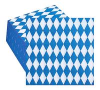 Whaline Servilletas de papel desechables para Oktoberfest, 200 unidades, color azul y blanco, para decoración de mesa