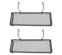 WHAMVOX 2piezas Soporte para Maceteros de Hierro Forjado Estante Colgante Multifuncional para Plantas Ventana y Oficina Capacidad Resistente para Decoración Interior y Exterior de Negras