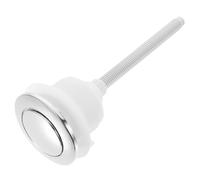 WHAMVOX Botón Pulsador de Descarga para Inodoro Roca Victoria, ABS | Recambio para Cisterna Wc, Diseño de Botón Simple, Plata, Resistente Oxidación, Uso Doméstico y Público