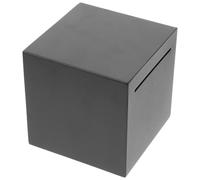 WHAMVOX Caja de Ahorro de Acero Inoxidable para Monedas 20x20 Cm Contenedor Metálico Durable para Uso en Hogar Adultos