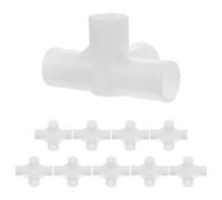 WHAMVOX Conectores de Armario de Plástico 16 Mm, 20 Piezas, Unión en T de 4 Vías para Organizador de Ropa y Zapatero, Herrajes para Estanterías Modulares y Reparación de Armarios