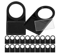 WHAMVOX Cubierta de Placa para Interruptor Pulsador 50 Piezas Color Negro 25X17 MM Señal de Aviso para Paneles Eléctricos y Uso Profesional