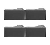 WHAMVOX Elevadores de Patas de Metal en Forma de L Negras 8 CM, Juego de 4 Piezas, Patas de Apoyo para Mesas y Sillas, Resistentes Humedad para Sala y Dormitorio