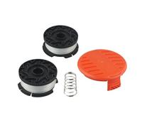 WheatThrive Bobina de recortadora de cuerda, línea de repuesto con cubierta, sistema de alimentación automática, material ABS duradero, paquete de 2 para Black+Decker STC1820PC, STC1815, GL540