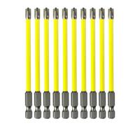 WheatThrive Brocas de destornillador ranuradas, puntas de destornillador cruzado, puntas de electricista, 65 mm y 110 mm, aleación de acero HRC63, magnéticas, para interruptor de enchufe, 10 unidades