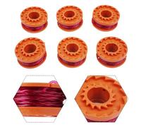 WheatThrive Línea de recortadora, carrete y línea, piezas de recortadora de césped, paquete de 6 piezas de repuesto para WORX GT WG150E WG151E WG155E WG163E WG169E