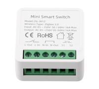 WheatThrive Zigbee Interruptor inteligente, módulo de relé de 16 A, control de 2 vías, función de temporizador, para aplicación Tuya Smart Life, control de voz Alexa, tamaño mini